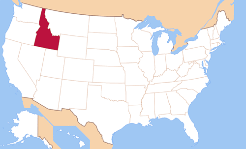 Карта Айдахо