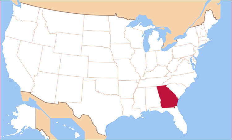 Карта штата Джорджия