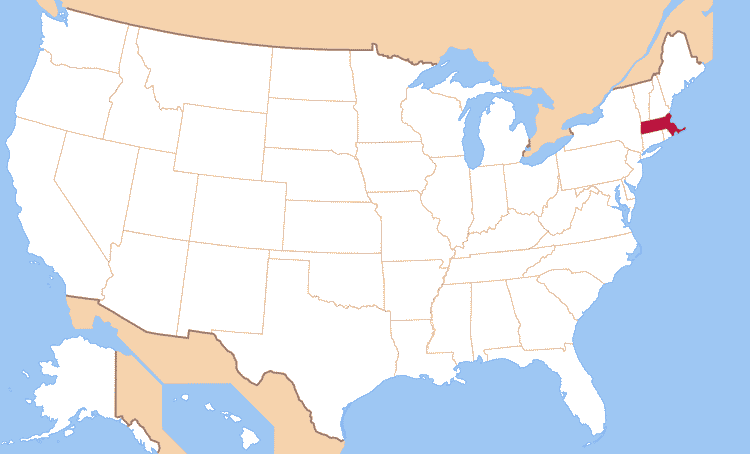 Карта штата Массачусетс