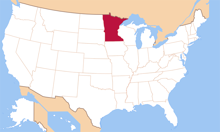 Карта штата Миннесота