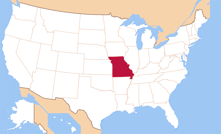 Карта Штата Миссури