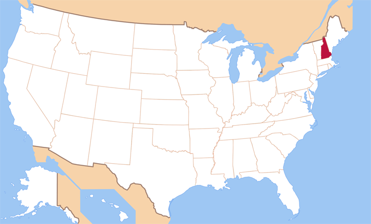Карта штата Нью-Гэмпшир
