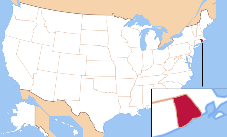 Карта штата Род-Айленд