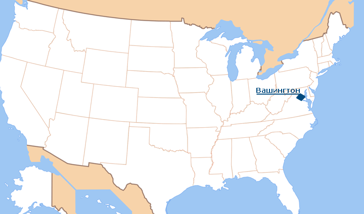 Карта Федерального округа Колумбия