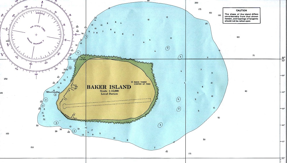 Карта Острова Бейкер