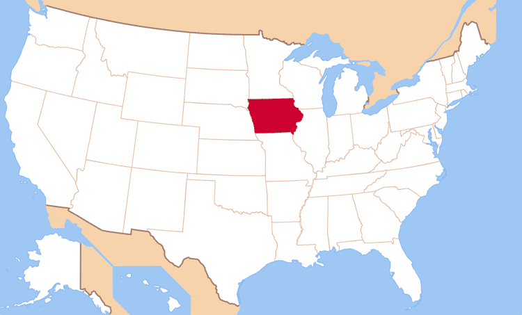 Карта штата Айова
