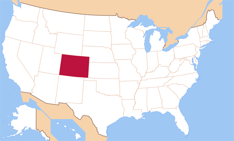 Карта штата Колорадо