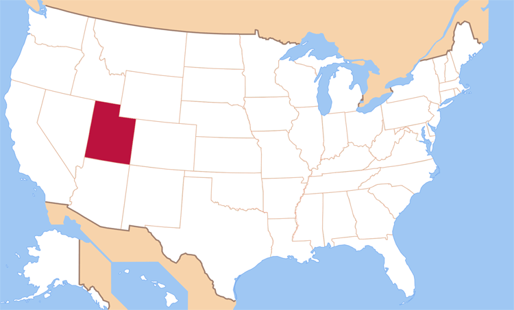 Карта штата Юта
